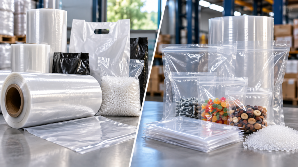 Polietileno vs. polipropileno, diferencias y cuál elegir para bolsas y empaques